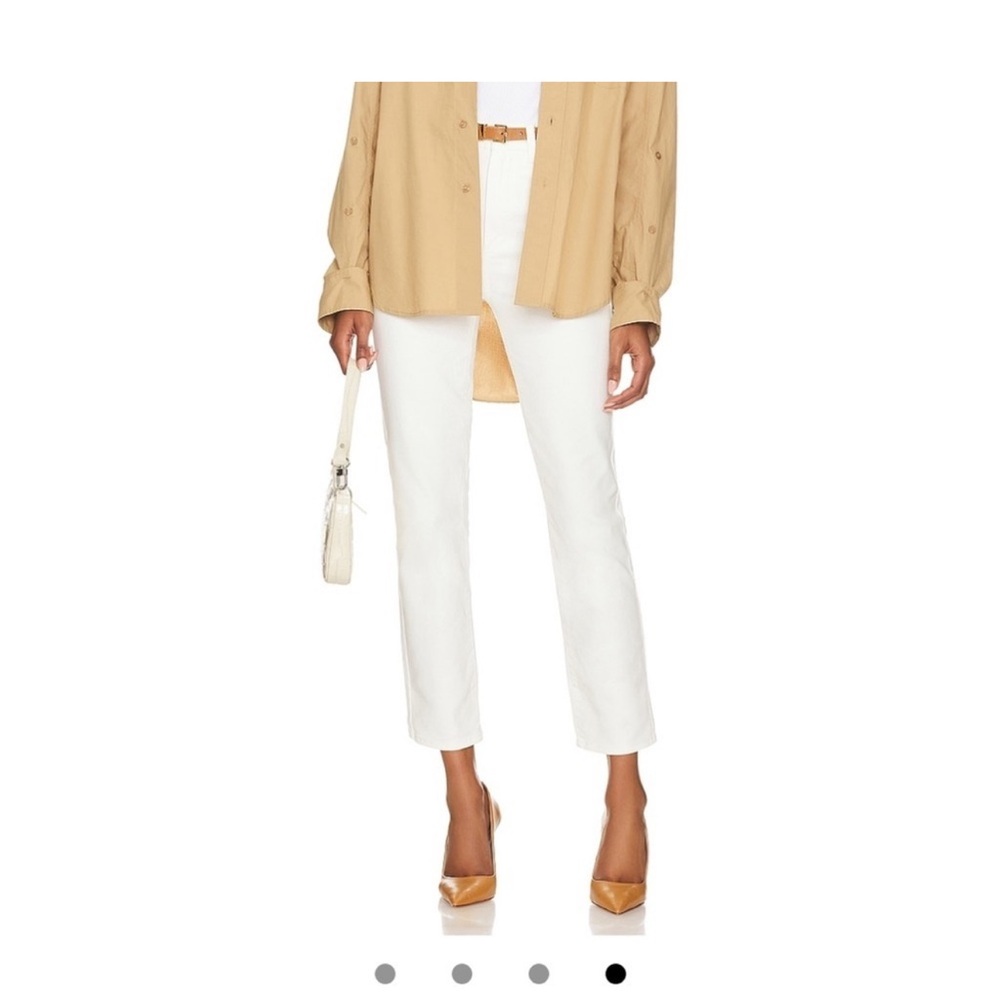 NEW NWT Paige Cindy JOLENE ultra high rise French cream white straight leg